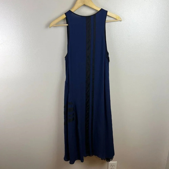 Derek Lam Silk Midi Dress Size 6 Blue Sleeveless Designer Avant Garde Event Y2K - Picture 2 of 9